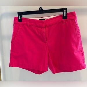 J.Crew 4" stretch chino short, pink, size 8 hot pink